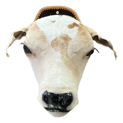 Decoração De Parede Country Cabeça De Bezerro Empalhada